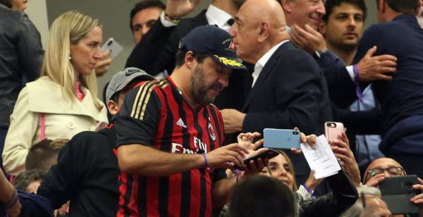 Matteo Salvini ha detto che il Milan è «una schifezza» paragonabile solo al governo Conte