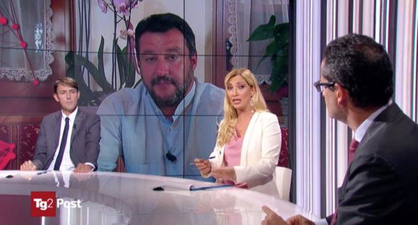 Salvini al Tg2 non risponde o risponde male al giornalista di Repubblica