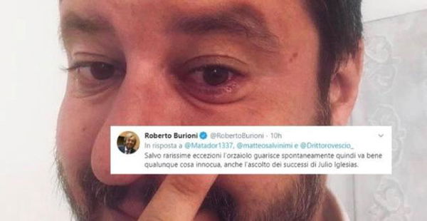 Salvini, i «rimedi della nonna» contro l’orzaiolo e la risposta di Burioni