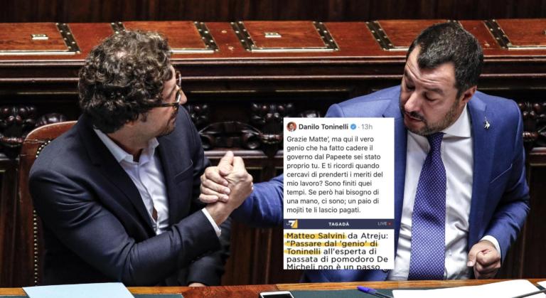 L’offerta di Toninelli a Salvini: «Ti lascio pagati due Mojito»