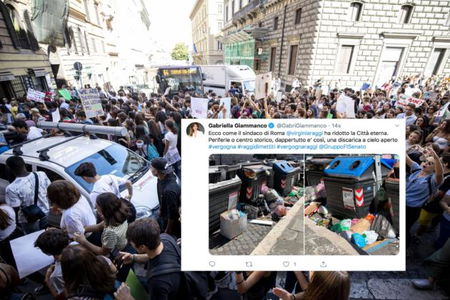 «Roma sfila per il clima con i cassonetti dei rifiuti pieni» article-post