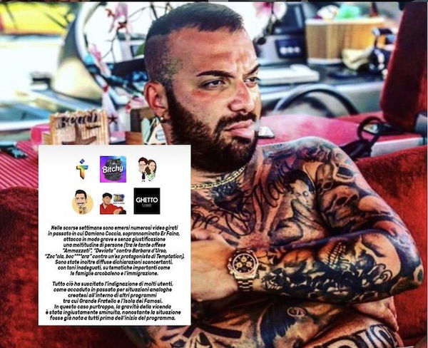 I canali di intrattenimento contro Temptation Island Vip e la partecipazione di Er Faina, cosa è successo