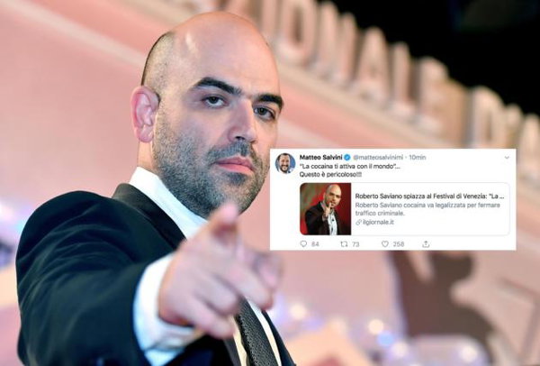 Matteo Salvini non ha capito la frase di Saviano «la cocaina ti attiva con il mondo»