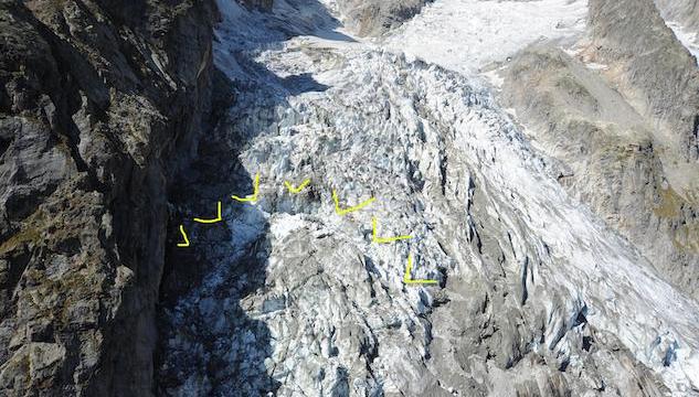 Monte Bianco: rischio crollo del ghiacciaio Planpincieux