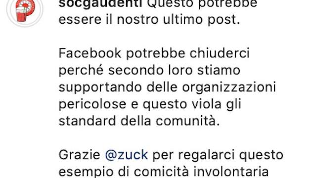 Facebook ha oscurato la pagina dei Socialisti Gaudenti