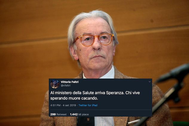 Vittorio Feltri decisamente non approva la scelta di Speranza al ministero della Salute