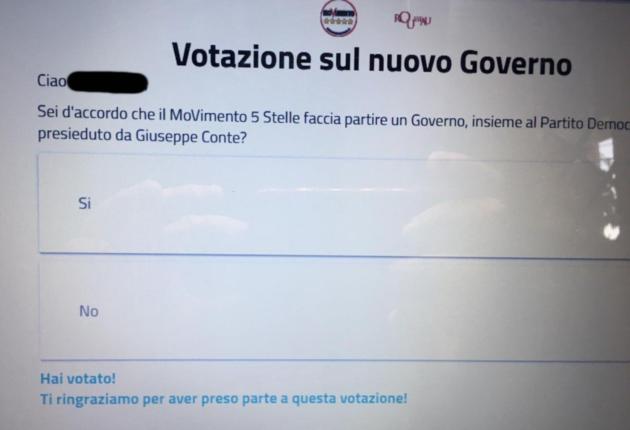 Non è vero che non si può votare no sulla piattaforma Rousseau article-post