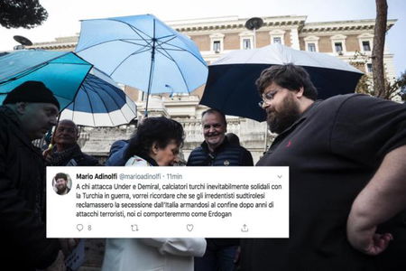 Adinolfi su Under e Demiral: «Se gli irredentisti tirolesi reclamassero la secessione, noi ci comporteremmo come Erdogan» article-post