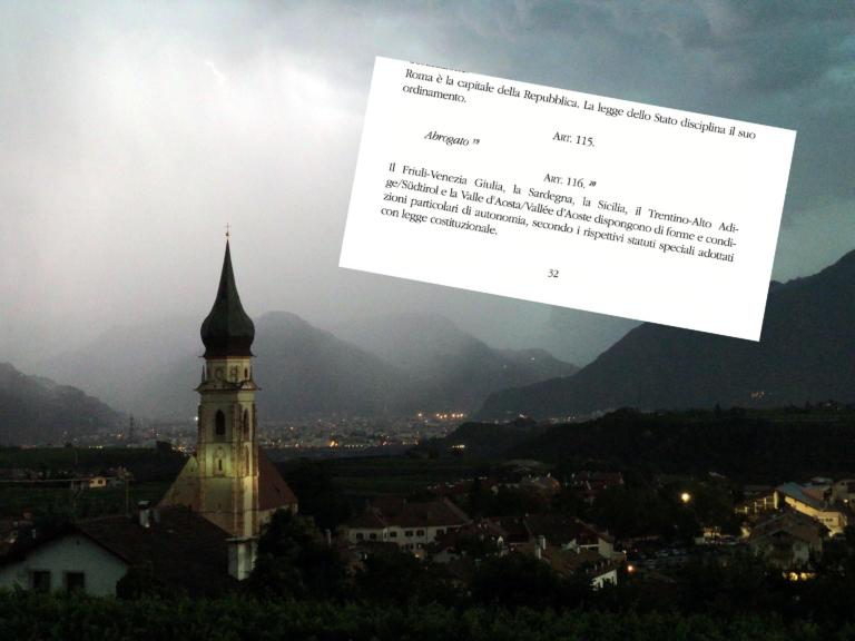 Ma il divieto sulla denominazione «Alto Adige» non cambia la Costituzione