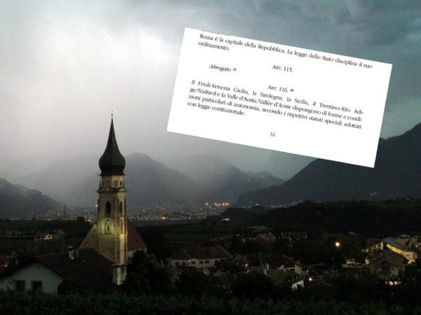 Ma il divieto sulla denominazione «Alto Adige» non cambia la Costituzione
