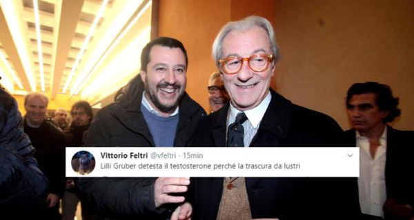 Il volgare tweet di Feltri contro Lilli Gruber: «Odia il testosterone perché la trascura da anni»