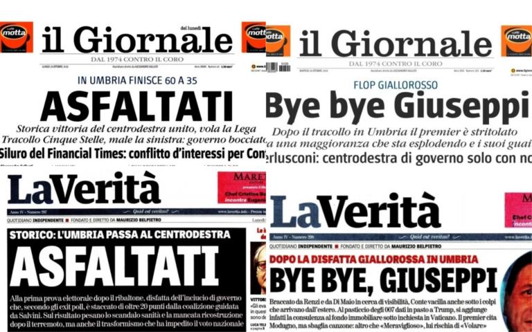 Fantasia sovranista: da due giorni Il Giornale e La Verità titolano allo stesso modo