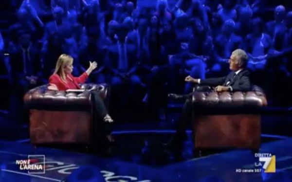 Massimo Giletti e Giorgia Meloni dicono che «sono anni che non eleggiamo un presidente del Consiglio»