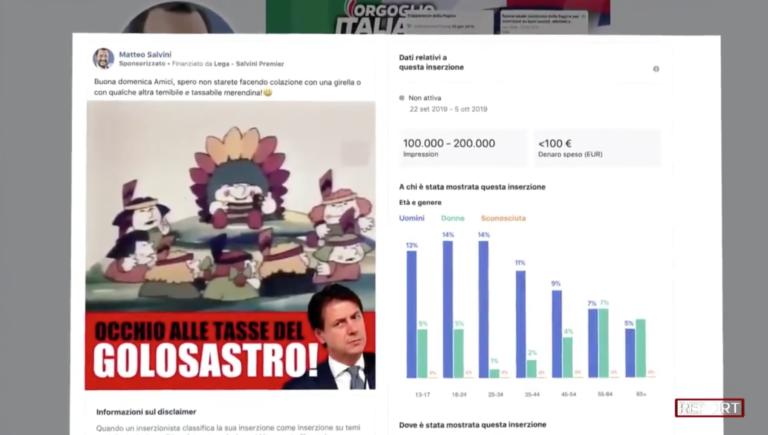Report: «Salvini sponsorizzava i post sulle merendine per farli arrivare ai minori»