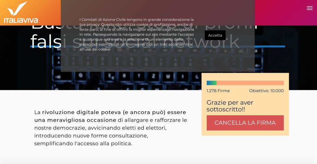 Petizione Italia Viva