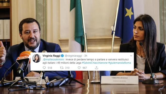 Raggi contro Salvini