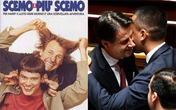 Salvini paragona Conte e Di Maio a «Scemo e più scemo»