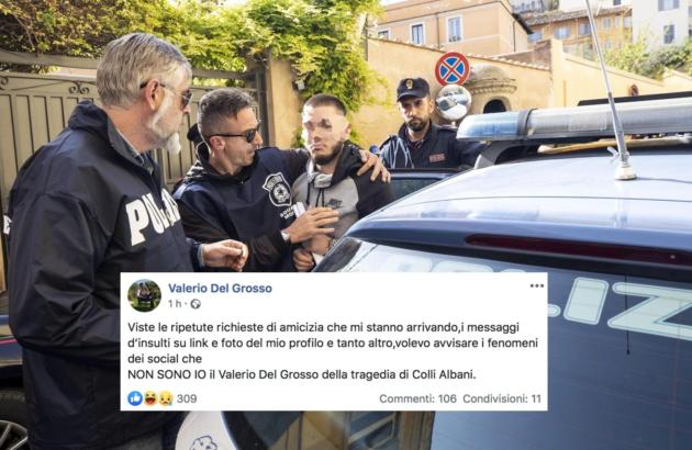 L’omonimo di Valerio Del Grosso: «Non sono io l’assassino di Luca Sacchi, smettete di insultarmi sui social» article-post