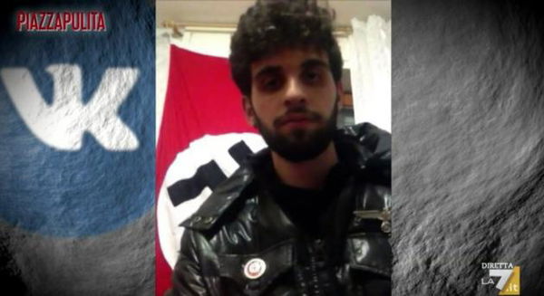 Alessio ‘Hitler’ a Piazzapulita ha detto: «Ho fatto una goliardata»