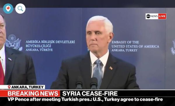 Il vicepresidente Pence annuncia: «Usa e Turchia sono d’accordo per cessare il fuoco in Siria»