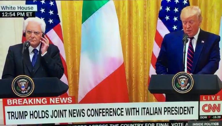 La faccia di Mattarella quando Trump dice che «Usa e Italia hanno relazioni da migliaia di anni» | VIDEO