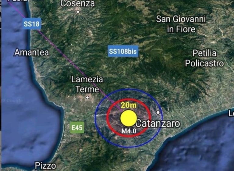 Terremoto di 4.0 gradi a Catanzaro, scuole evacuate