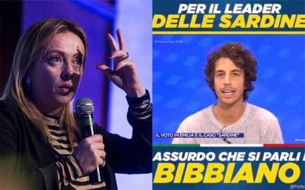 La classica disinformazione fatta da Giorgia Meloni sulle dichiarazioni di Mattia Santori su Bibbiano