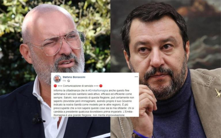 Bonaccini prende in giro Salvini: «Anche questo weekend il servizio sanitario sarà attivo»