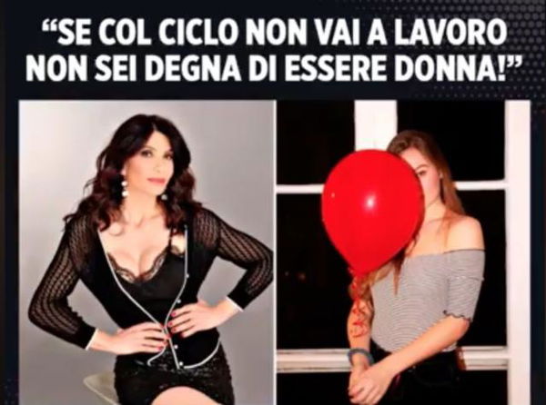 Polemiche su Carmen Di Pietro: «Se col ciclo non vai al lavoro, non sei degna di essere una donna»