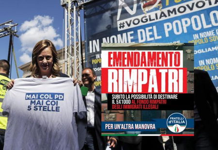 Giorgia Meloni chiede il 5X1000 agli italiani per pagare i rimpatri article-post