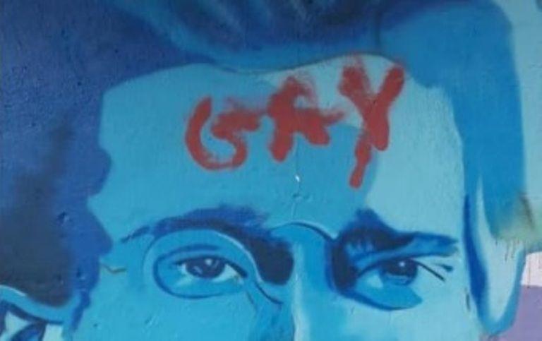 Imbrattato il murale di Antonio Gramsci in provincia di Bari