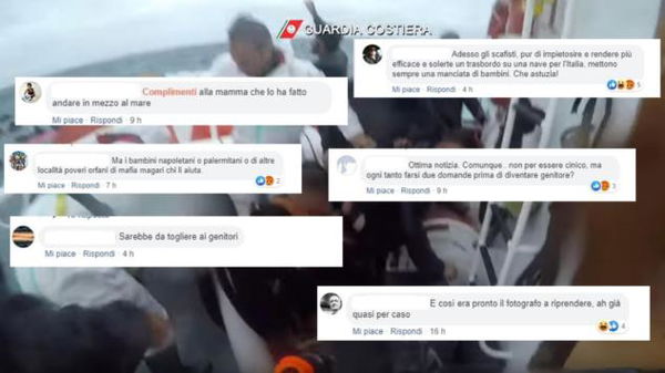 Gli assurdi commenti sul salvataggio dei bambini da parte della Guardia Costiera: «E gli orfani italiani?»