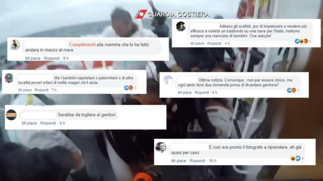 Gli assurdi commenti sul salvataggio dei bambini da parte della Guardia Costiera: «E gli orfani italiani?» article-post
