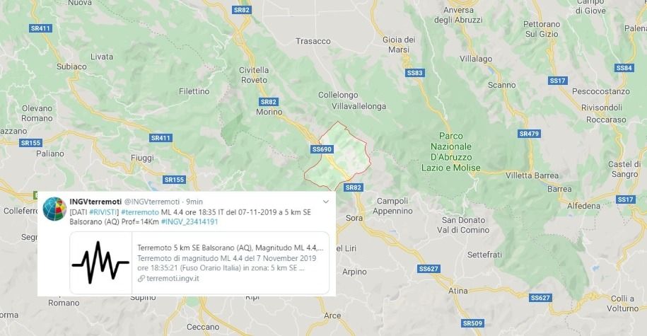 Terremoto in provincia de L’Aquila, magnitudo rivista a 4.4 article-post