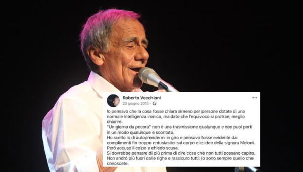 No, Roberto Vecchioni non si rappresenta «nelle cose che dice Giorgia Meloni»