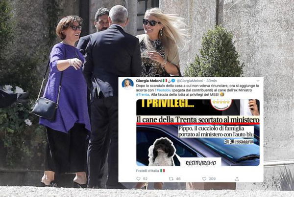 Giorgia Meloni se la prende anche con il cane Pippo della Trenta