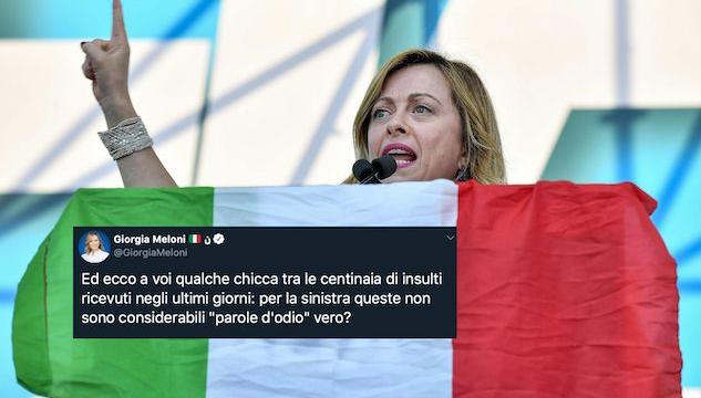 Giorgia Meloni e le "parole d'odio" contro di lei ignorate dalla sinistra