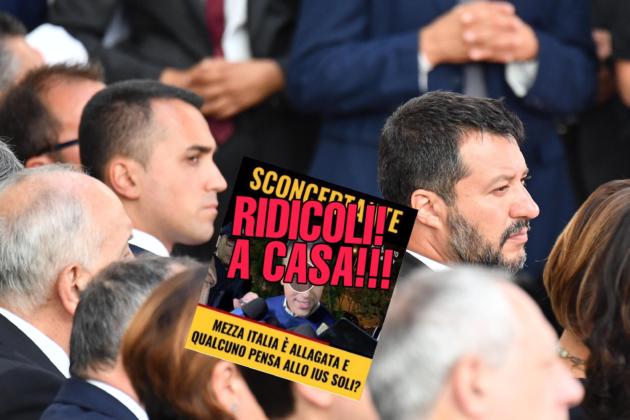 Il Pd chiede lo ius soli e Di Maio e Salvini rispondono entrambi che prima c’è l’Italia allagata article-post