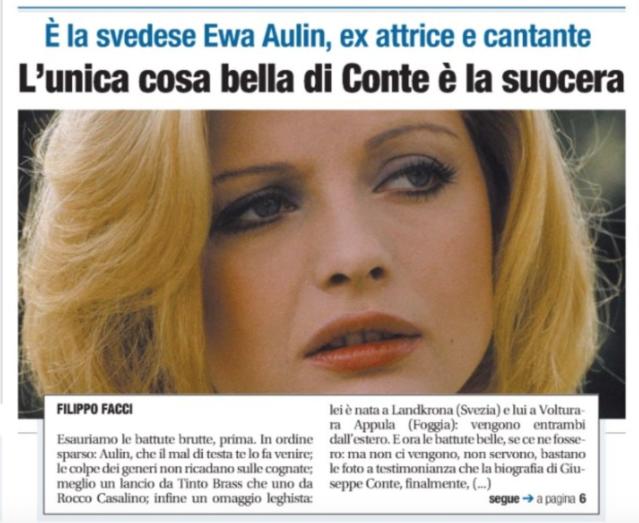 Libero chiama in causa la suocera di Conte che lavorò con Tinto Brass article-post