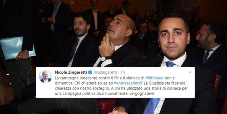 Zingaretti ricorda la «campagna indecente contro il Pd» su Bibbiano. Ma fa maggioranza col M5S