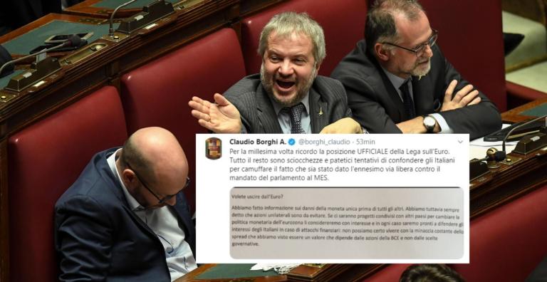 Claudio Borghi smentisce se stesso e la ‘butta in caciara’ sull’Italexit