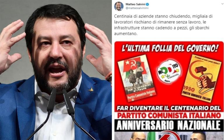 La bufala di Salvini sul governo «che fa diventare il centenario del PCI una festa nazionale»