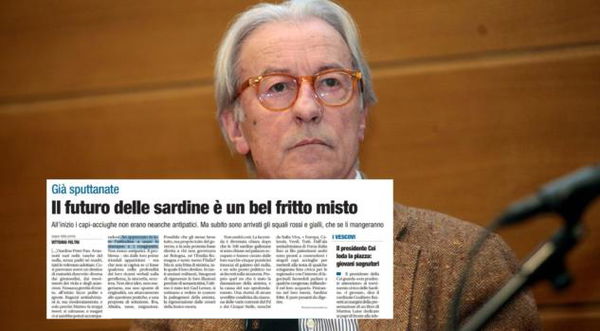 Feltri si dice sorpreso dalle Sardine perché «usano shampoo e congiuntivi»