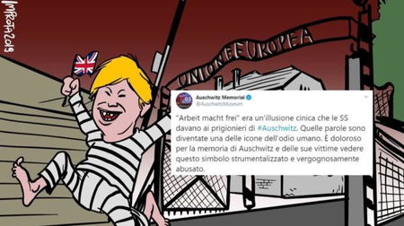 Lo sdegno internazionale: anche l’Auschwitz Memorial contro la vignetta di Marione sulla Brexit article-post