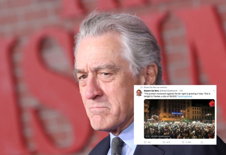 Robert De Niro ha scelto di stare dalla parte delle sardine