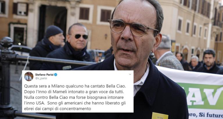 Secondo Parisi si deve cantare l’inno americano perché sono loro ad aver liberato gli ebrei dai campi di concentramento