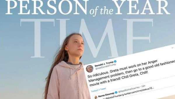 Secondo Trump è ridicolo che Greta sia la persona dell’anno: «Dovrebbe lavorare sulla sua rabbia e andare al cinema»