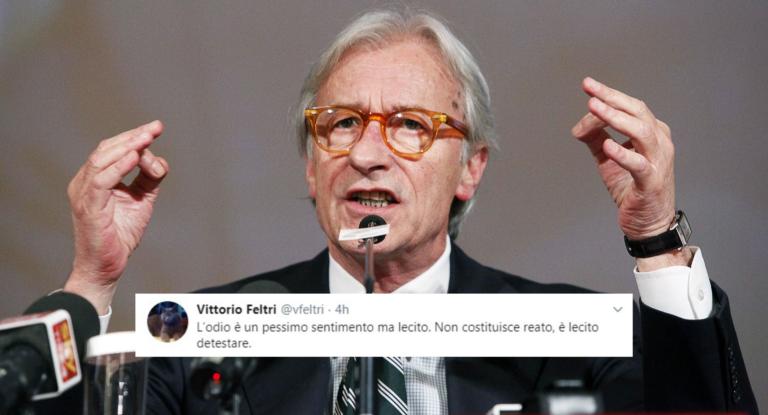 «Odiare è lecito, non è un reato». Vittorio Feltri dixit, mentre a Milano c’è la marcia per Liliana Segre