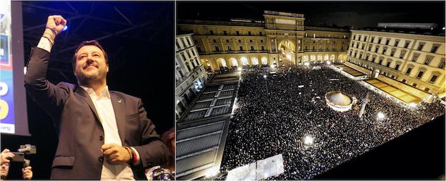 Le Sardine travolgono Firenze e Salvini trova, di nuovo, il modo di evitarle e rimandare