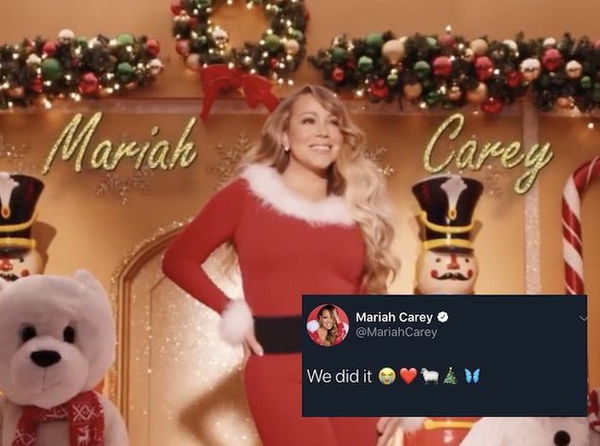 “All i Want For Christmas” di Mariah Carey ha finalmente raggiunto il primo posto della classifica di Billboard